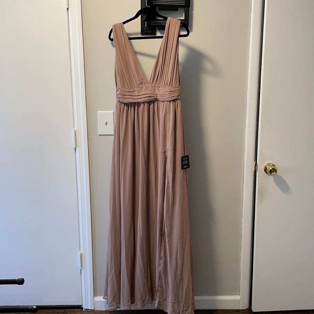 Heavenly Hues Taupe Maxi Dress